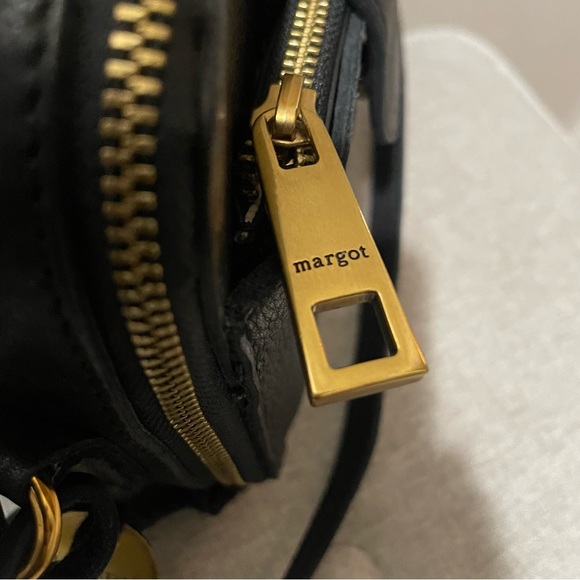 Margot Elena Genuine Leather Black Crossbody Bag - Picture 6 of 9